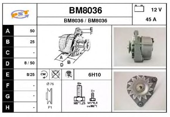 Alternateur BM8036