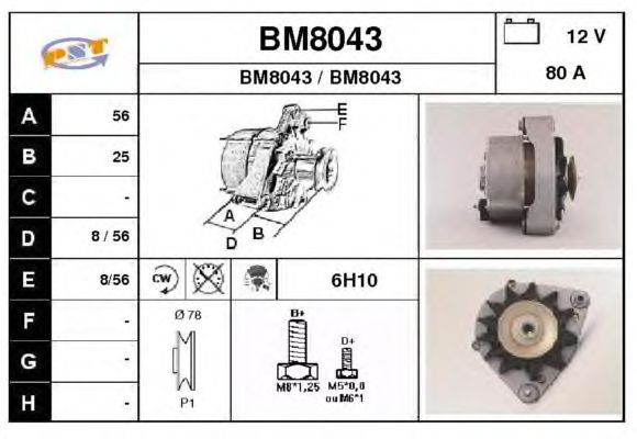 Alternatör BM8043