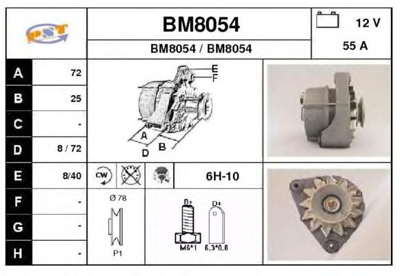 Alternator BM8054
