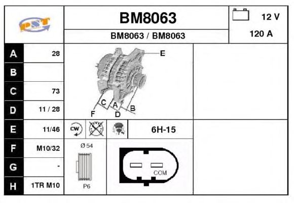 Alternator BM8063