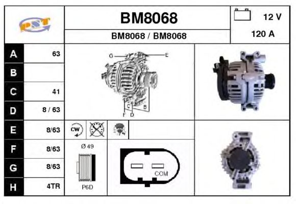 Dynamo / Alternator BM8068