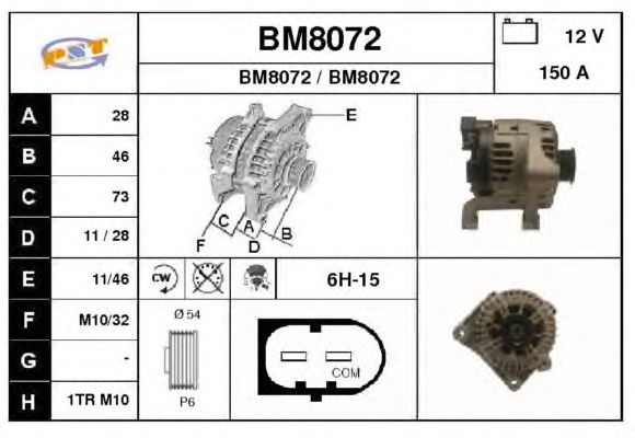 Alternatör BM8072