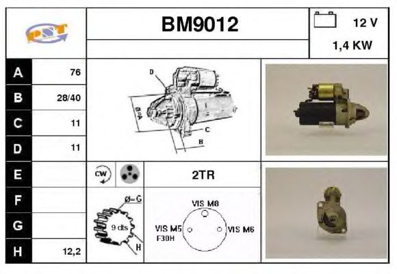 Startmotor BM9012