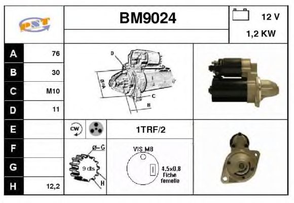 Motor de arranque BM9024