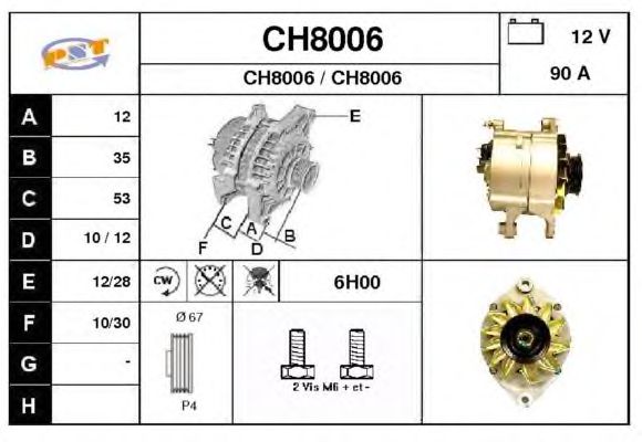 Alternator CH8006