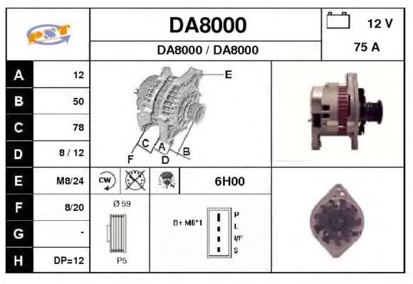 Dynamo / Alternator DA8000