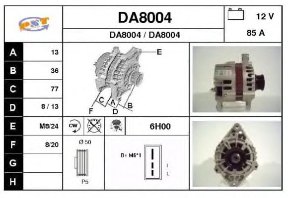 Alternator DA8004