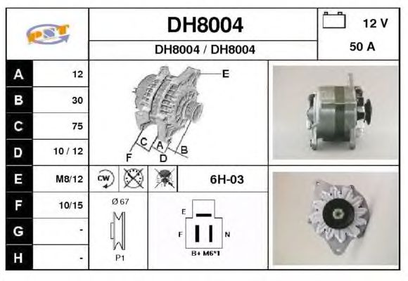 Alternatör DH8004