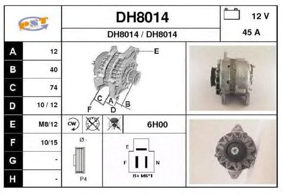 Dynamo / Alternator DH8014