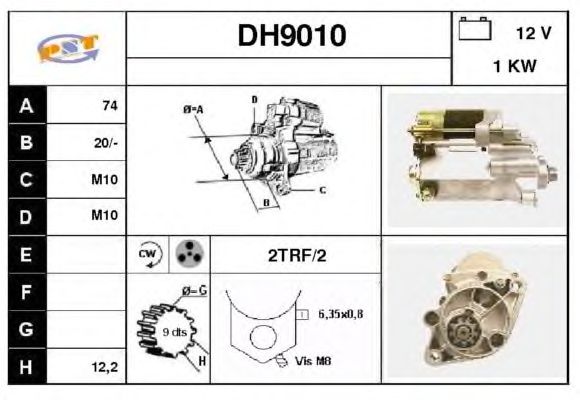 Motorino d'avviamento DH9010