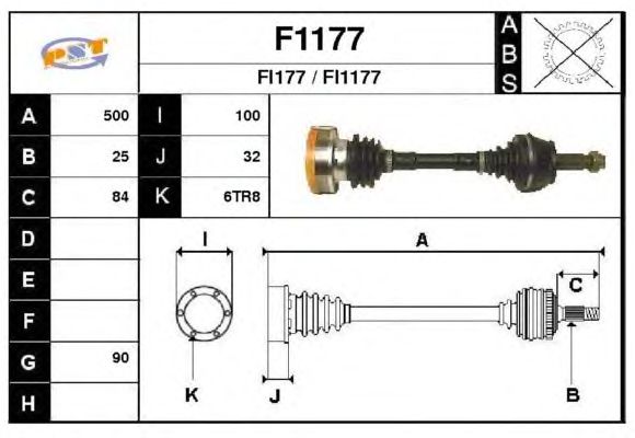 Drivaksel F1177
