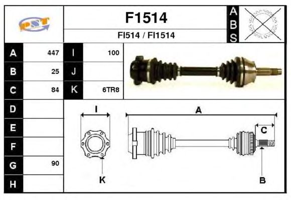 Aandrijfas F1514