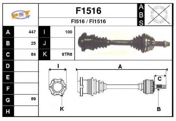 Aandrijfas F1516