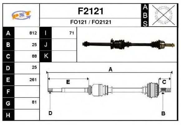Veio de transmissão F2121