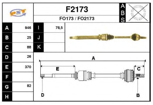 Veio de transmissão F2173