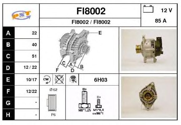 Alternator FI8002