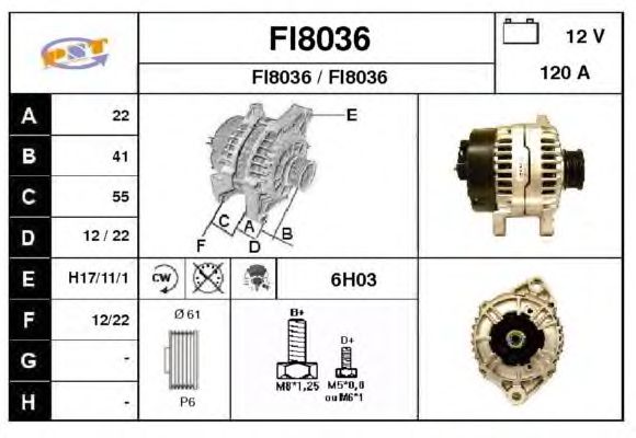 Alternator FI8036