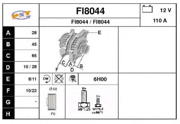 Alternator FI8044