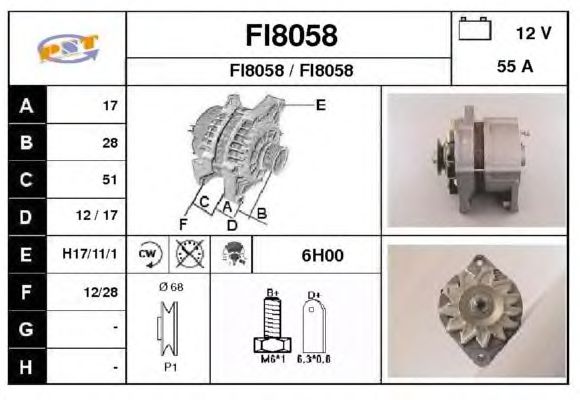 Alternator FI8058