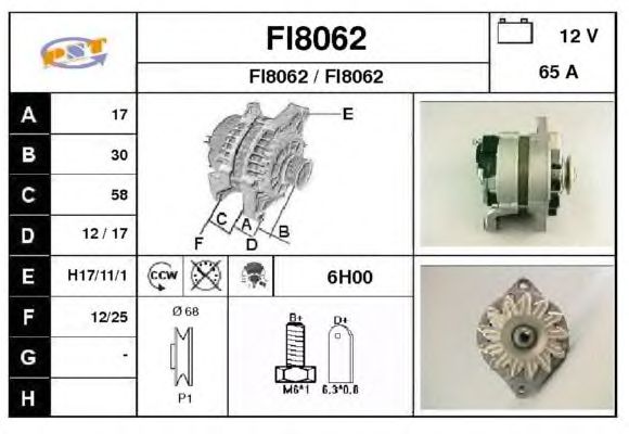Alternator FI8062
