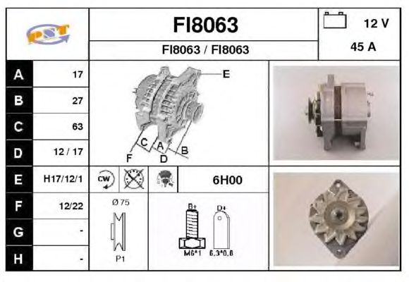 Alternator FI8063