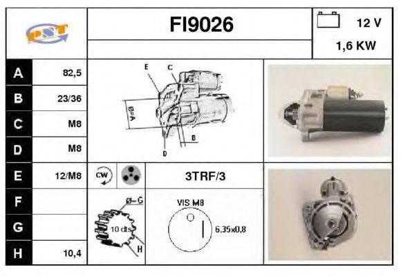 Startmotor FI9026