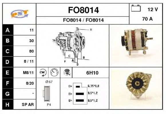 Alternator FO8014
