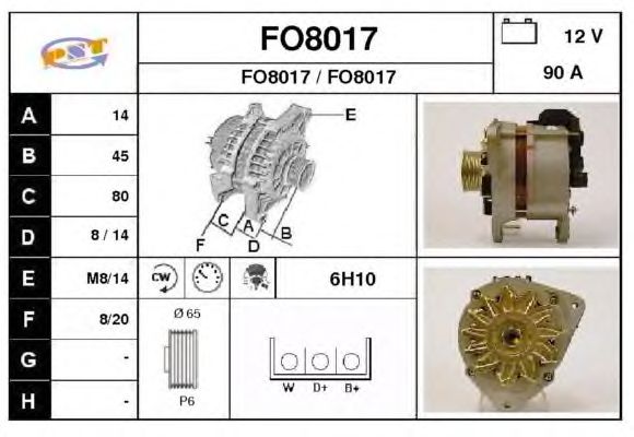 Alternator FO8017