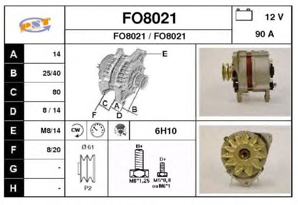 Alternator FO8021