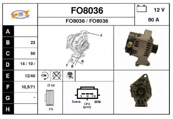 Alternator FO8036