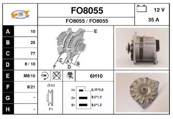 Alternator FO8055