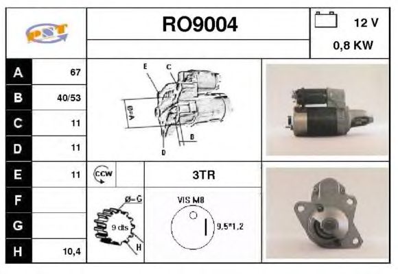 Startmotor RO9004