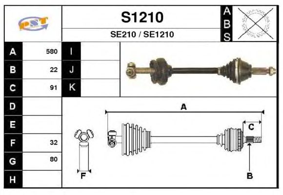 Albero motore/Semiasse S1210
