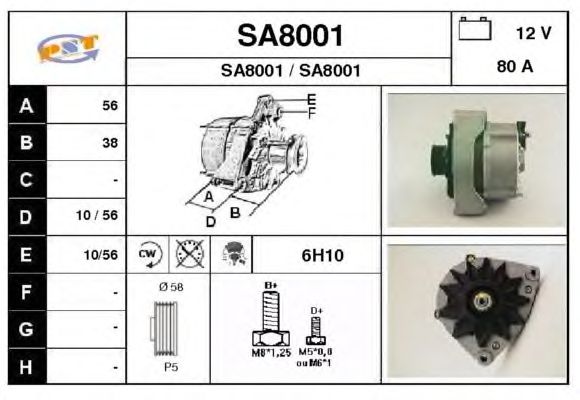 Alternator SA8001