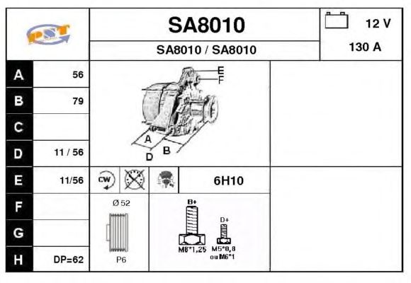 Alternator SA8010