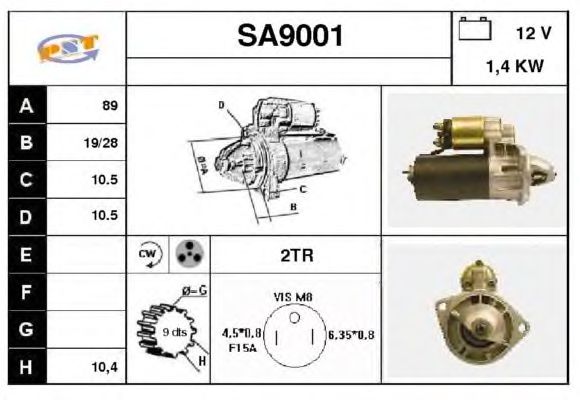Motor de arranque SA9001