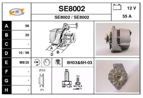 Alternator SE8002