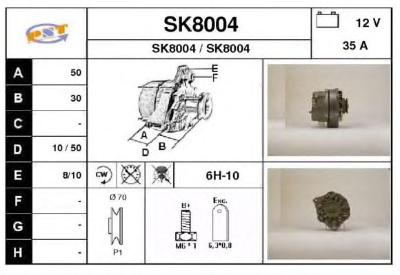 Dynamo / Alternator SK8004