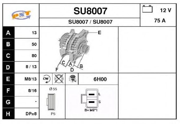 Alternator SU8007