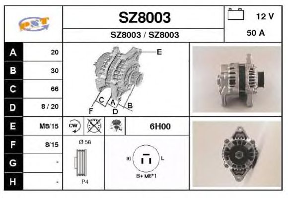 Alternatör SZ8003