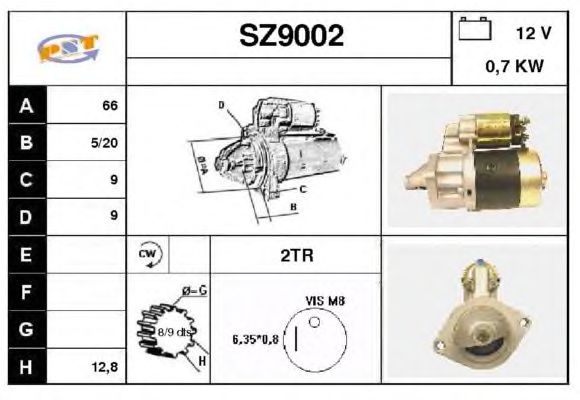 Motor de arranque SZ9002