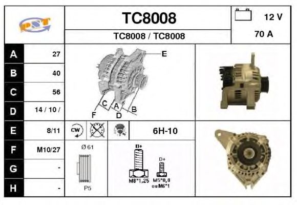 Alternator TC8008