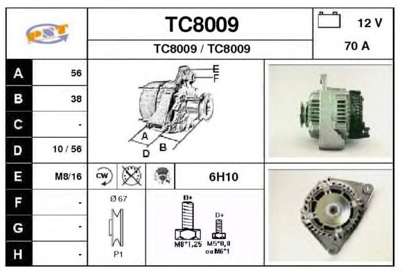 Dynamo / Alternator TC8009