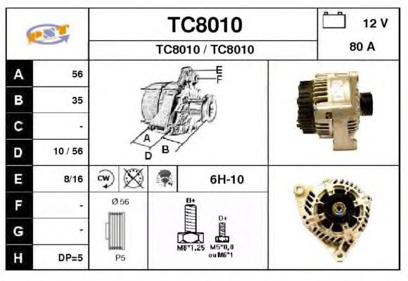 Alternador TC8010