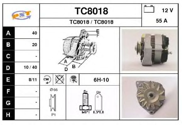 Alternator TC8018