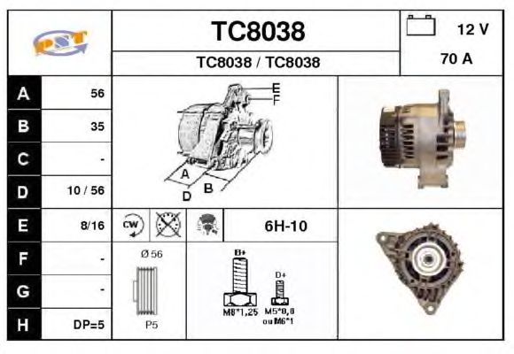 Alternator TC8038
