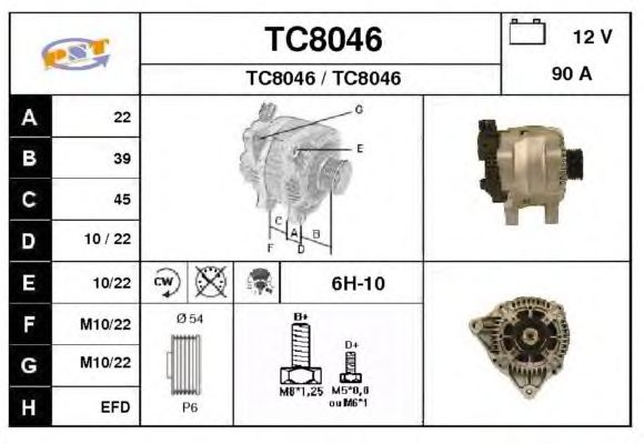 Alternador TC8046