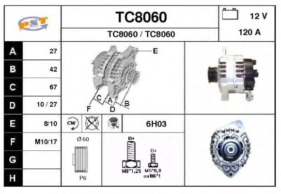 Dynamo / Alternator TC8060