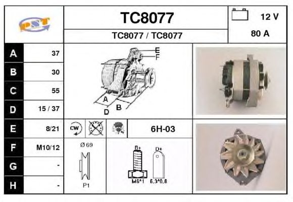 Alternator TC8077