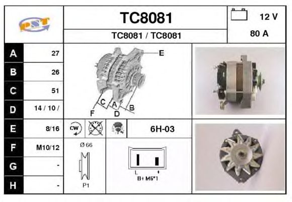 Alternator TC8081
